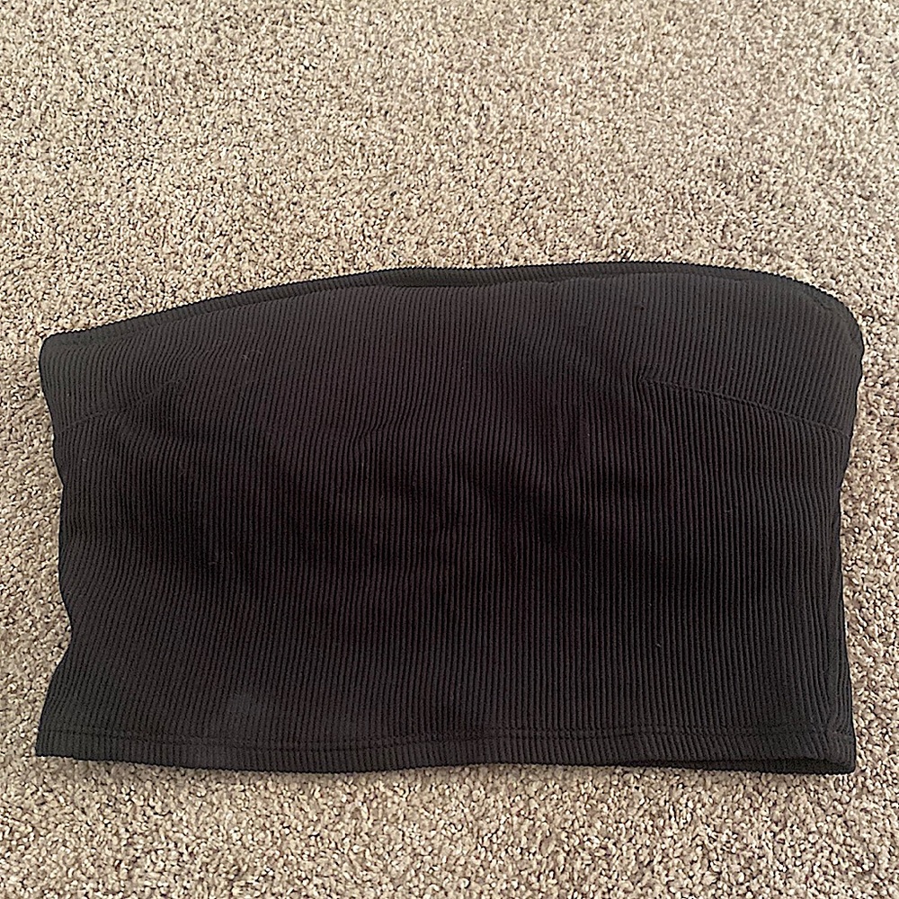 Aerie Small Black Bandeau Bikini Top